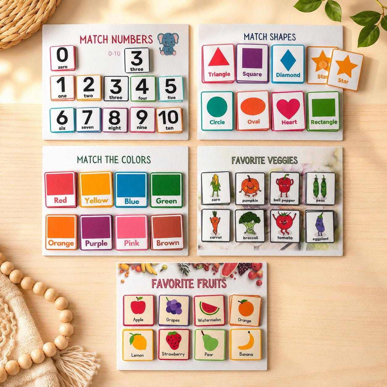 Personalized Montessori Busy Book — Matching Activities (Ages 1–4) - Image 2